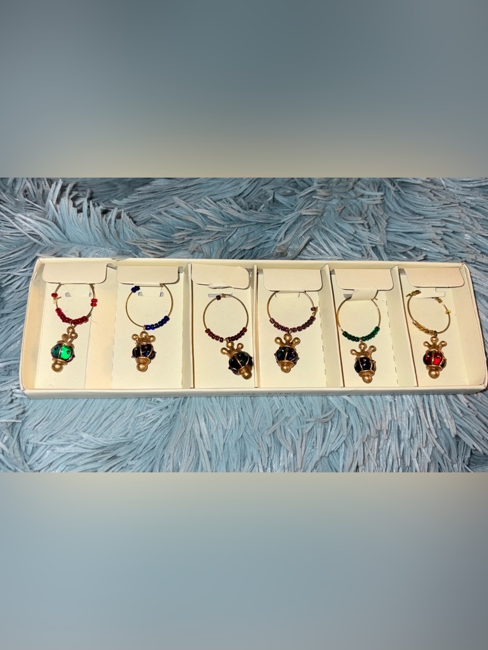 Wins Glass Charm Set Of 6